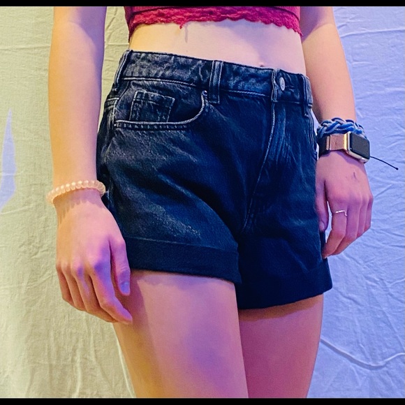 -PacSun Black Denim Shorts- - Picture 3 of 5